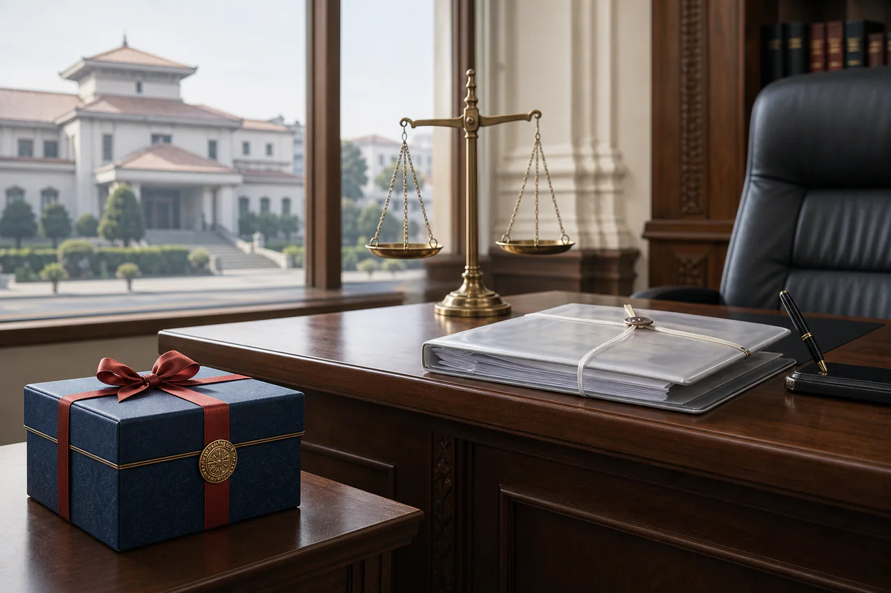 A ceremonial gift and disclosure file representing accountability for gifts to state officials