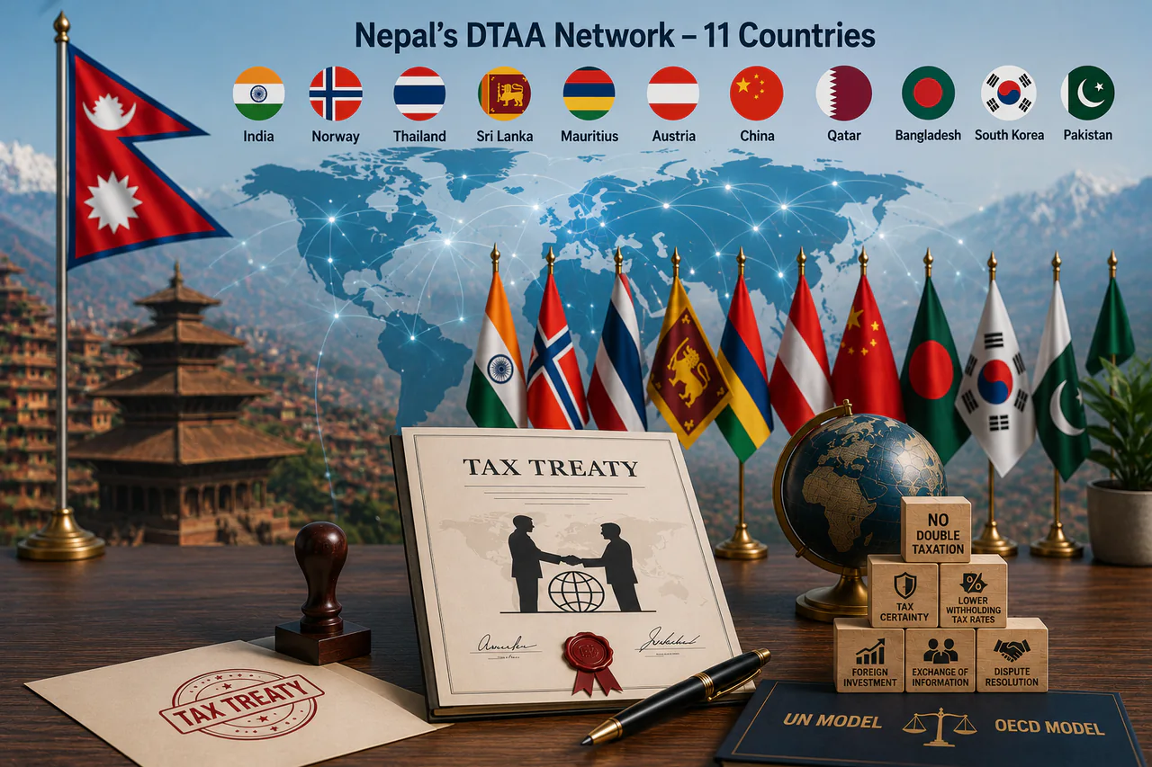 Nepal's double taxation avoidance agreement network with 11 countries