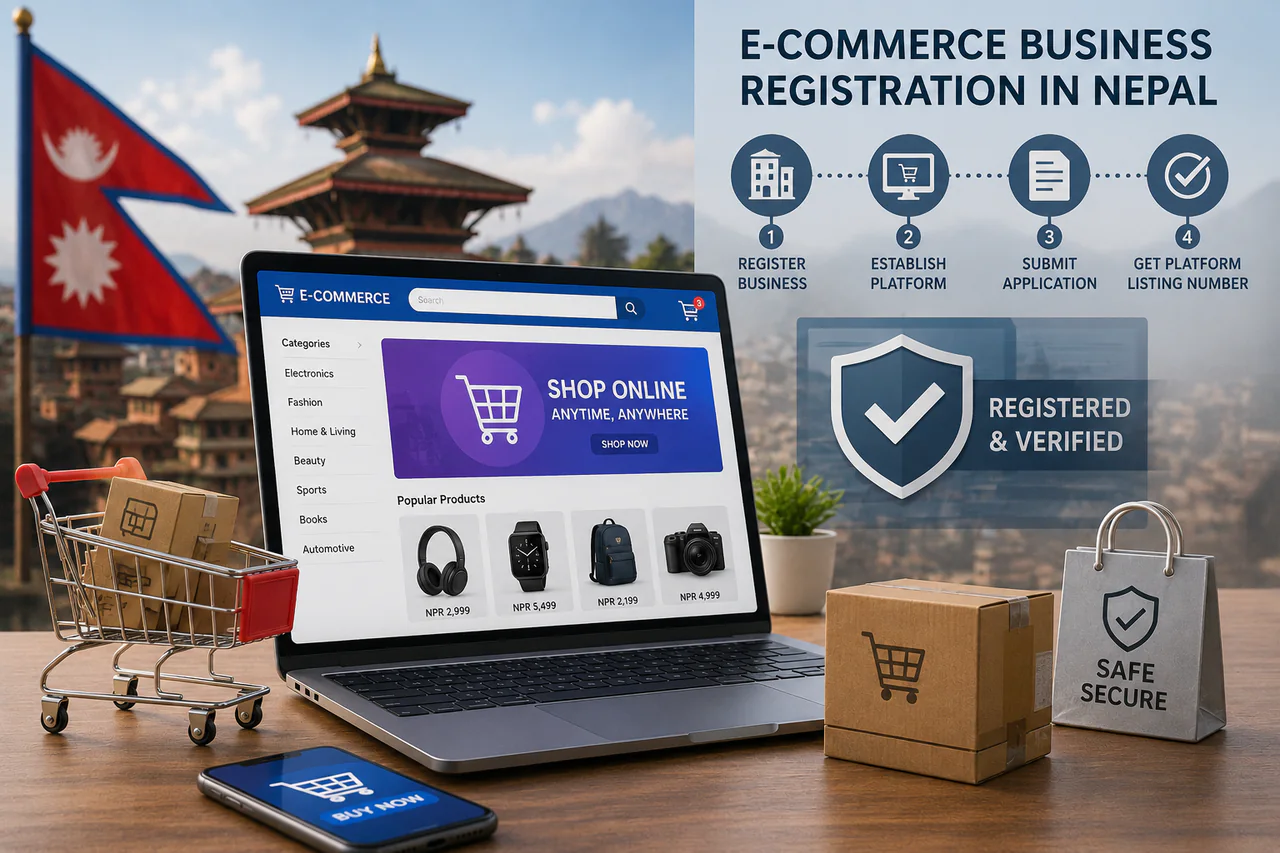 Registration process for an e-commerce business in Nepal